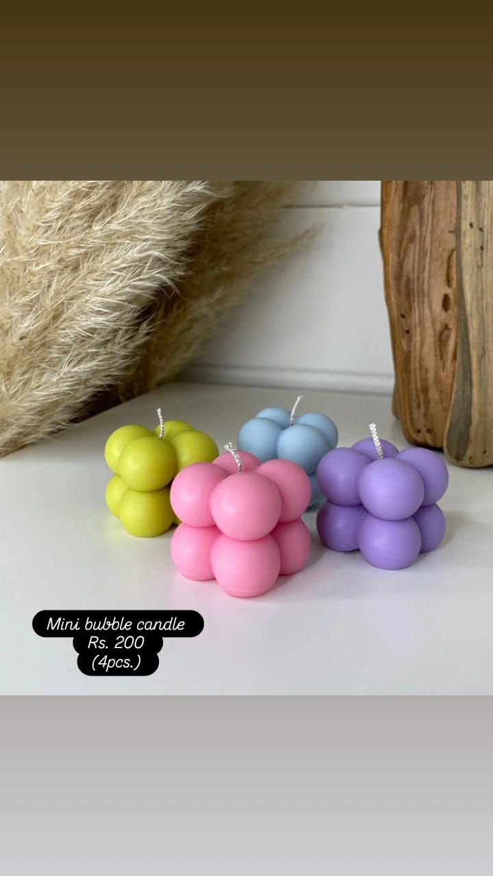 Mini Bubble Candle — Set of 4