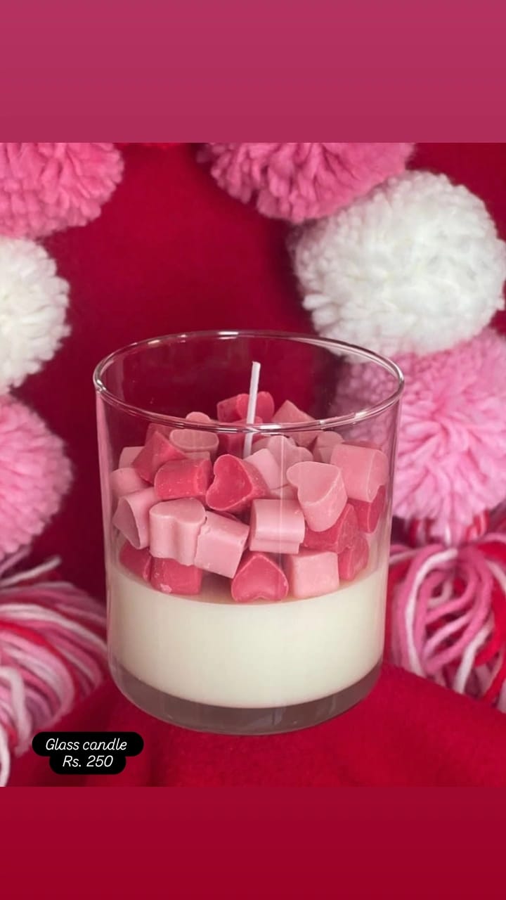 Heart Glass Candle